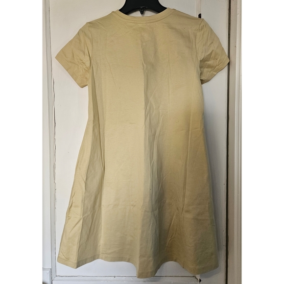 UNIQLO Mercerized Cotton Short Sleeve Mini Dress Yellow XXS NWT - Picture 6 of 6